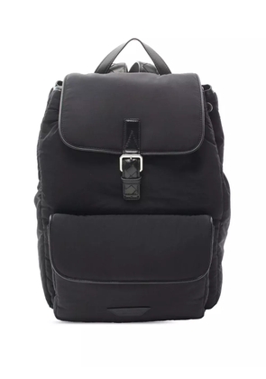 Bottega Veneta Pre-Owned 2012-2025 Intrecciato Trimmed Nylon Crossroad backpack - Black