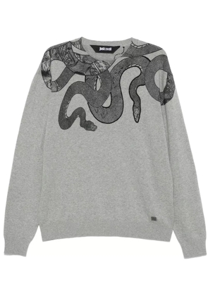 Just Cavalli snake-print sweater - Grey