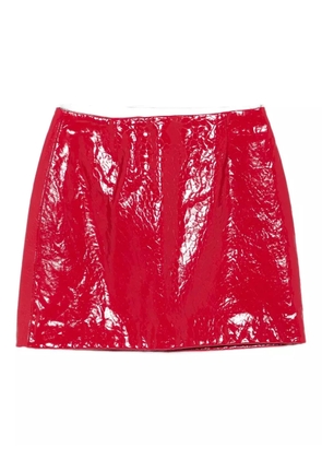 Cassell leather mini skirt - Red
