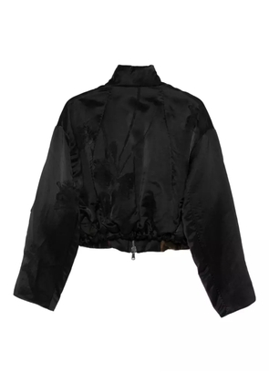 Masnada satin bomber jacket - Black