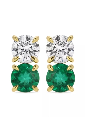 Anita Ko 18K Gold Diamond Emerald Studs Earrings