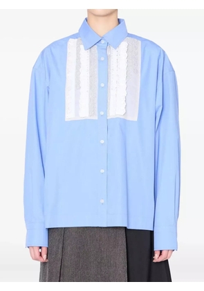 Kolor lace-panelled shirt - Blue