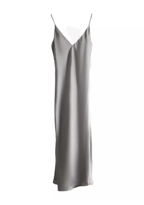 Marc Le Bihan V-neck midi slip dress - Grey