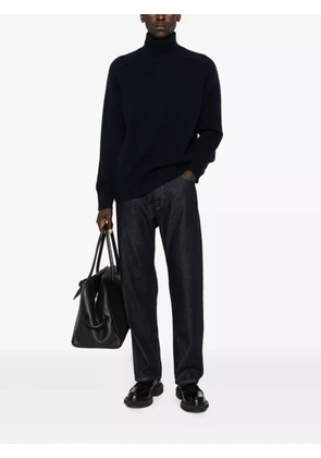 Soft Goat roll-neck cashmere sweater - Black