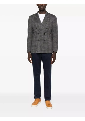 Manuel Ritz double-breasted checked blazer - Grey