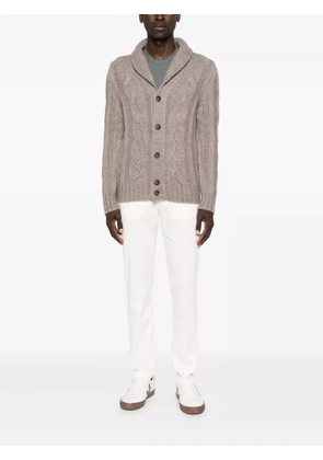Barba cable-knit cardigan - Neutrals