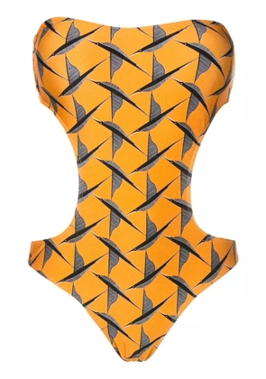 Lygia & Nanny Taylor bird-print swimsuit - Orange