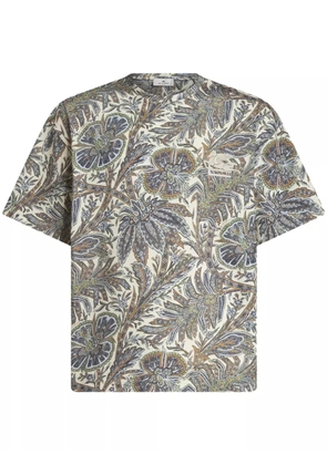 ETRO paisley-print cotton T-shirt - Blue