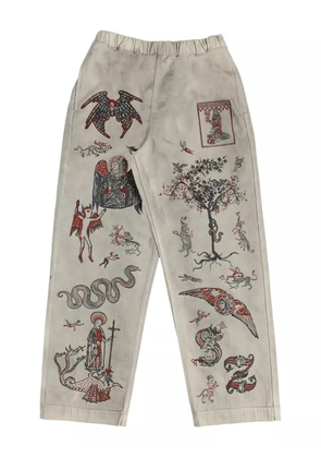 Samuel Zelig Medieval print trousers - Grey