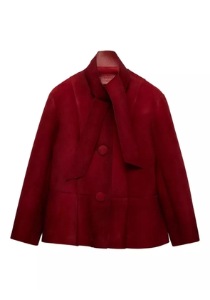 Prada bow-detail buttoned jacket - Red