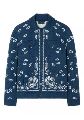 Alanui paisley jacquard cardigan - Blue