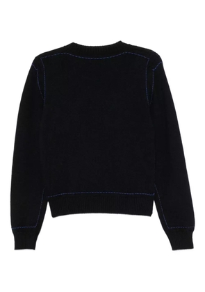Barrie top-stitch jumper - Black