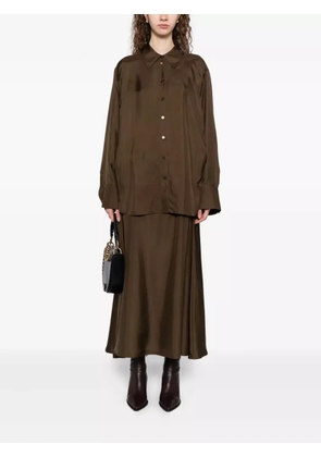 Róhe silk gilet-dress - Brown