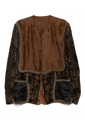 COMMUNS silk jacket - Brown