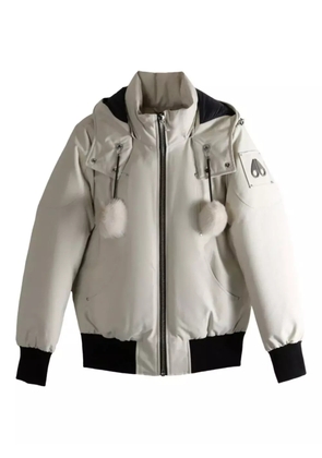 Moose Knuckles hooded pompom jacket - White