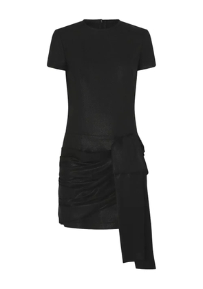 PINKO short-sleeve draped mini dress - Black