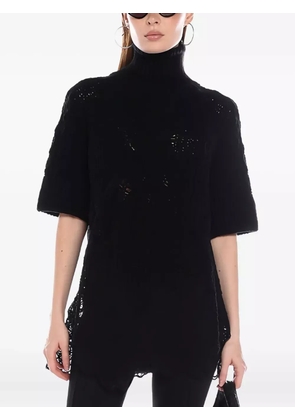 Ermanno Scervino wool blend knitted top - Black