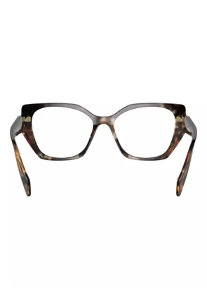 Prada Eyewear geometric-frame glasses - Brown