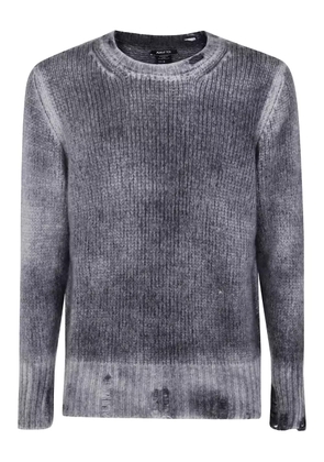 Avant Toi ribbed distressed cashmere sweater - Grey