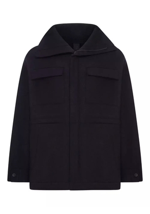 Transit flap-pocket hooded jacket - Black