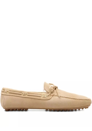 Car Shoe bow-detailing suede loafers - Brown