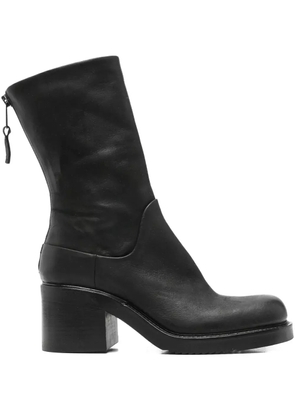 Elena Iachi block-heel leather boots - Black
