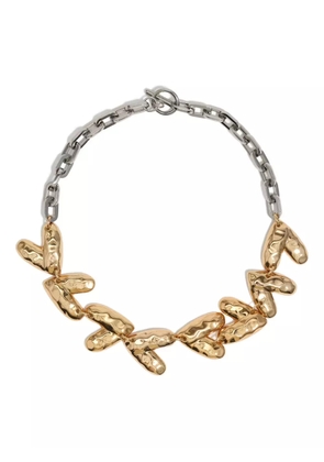 Bimba y Lola textured hearts necklace - Gold