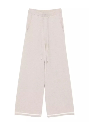 Purotatto elasticated-waist knitted trousers - Neutrals