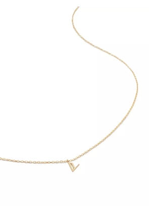 Monica Vinader 14kt yellow gold small Initial V necklace