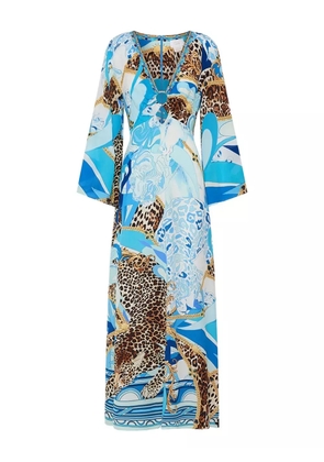Camilla Hardware Bias maxi dress - Blue