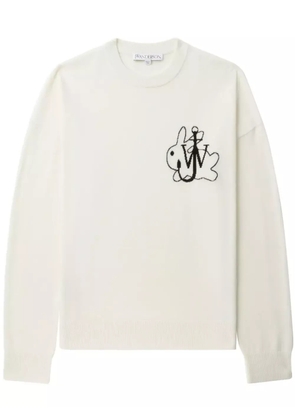 JW Anderson intarsia-knit logo jumper - White