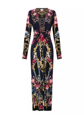 Camilla V-neck maxi dress - Blue