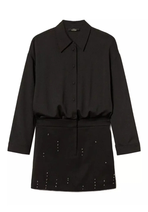 TWINSET embellished mini shirt dress - Black