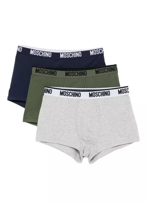 Moschino logo-waistband briefs (pack of three) - Blue