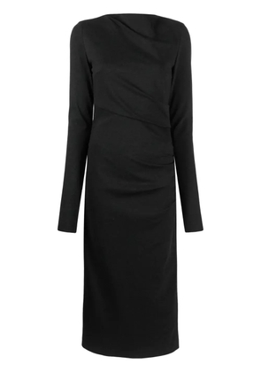 Dorothee Schumacher gathered cut-out midi dress - Grey