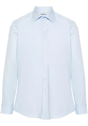 ETRO spread-collar poplin shirt - Blue