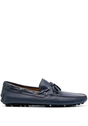 Doucal's lace-up leather loafers - Blue