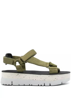 Camper Oruga Up 42mm touch-strap flatform sandals - Green