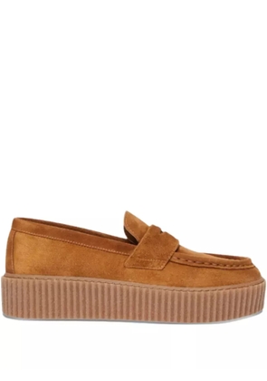 Weekend Max Mara penny suede loafers - Brown