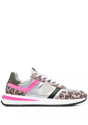 Philippe Model Paris leopard-print lace-up sneakers - Grey