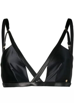 Something Wicked Jade satin bra - Black