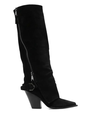 Elena Iachi 75mm leather knee-high boots - Black