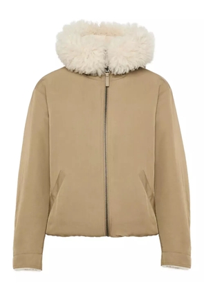 Yves Salomon hooded reversible jacket - Green