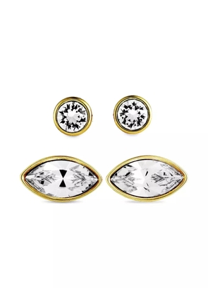 Swarovski 14K yellow gold Harley earrings set