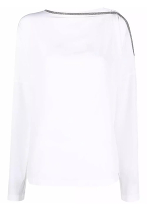 Brunello Cucinelli cold-shoulder blouse - White