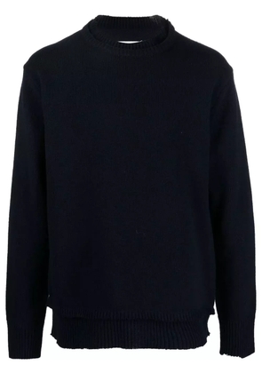 Maison Margiela elbow-patch knitted jumper - Blue