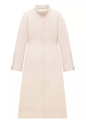 Courrèges buckle twill long coat - Neutrals