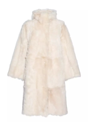 Yves Salomon Long Toscana coat - White