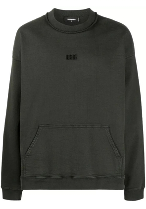 DSQUARED2 logo-appliqué crewneck sweatshirt - Green