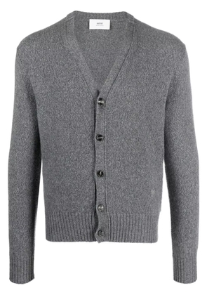 AMI Paris V-neck knit cardigan - Grey